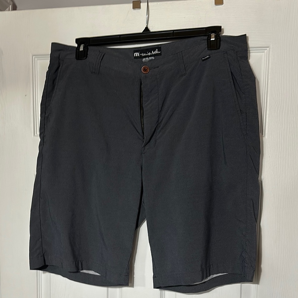 Travis Mathew Gray Flat Front Shorts